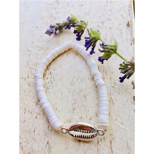 Purely Wild - Heishi Bracelet with Charm