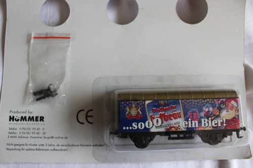 Beer wagon H0 1:87 Stuttgarter Hofbraeu Christmas Beer, brandnew, boxed and sealed