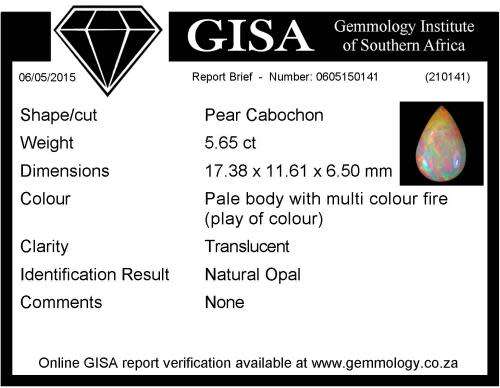 5.65 ct Natural Opal