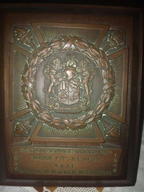 2nd World War S.A  Bronze Plaque