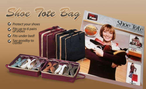 Shoe Tote Bag (Holds 6 Pairs of Shoes)
