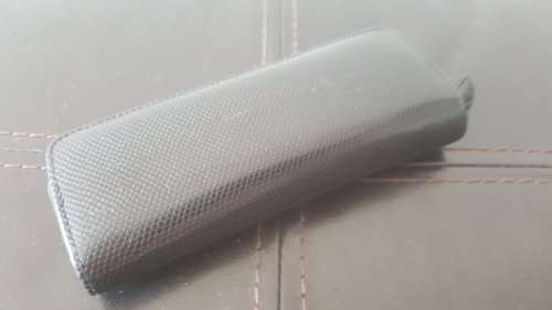 Mont Blanc Boheme Bleu Fountain Pen with 14ct White Gold Nib and Roller Ball Pen in Leather Sleeve