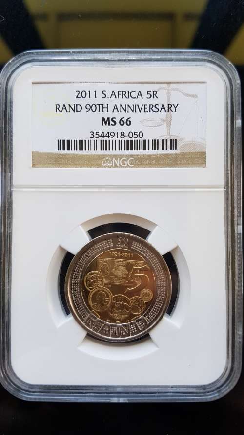 1 x MS 66 2011 S.AFRICA R5 - RAND 90TH ANNIVERSARY
