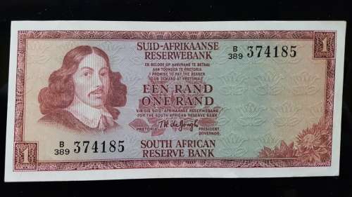 RSA Bank Notes: R1 - TW de Jongh, R2 - GPC de Kock, R5 - CL Stals, 2 x R50 - GPC de Kock