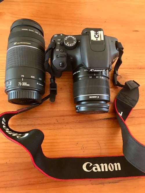 CANON EOS 550D DIGITAL CAMERA BUNDLE WITH TWO LENSES & CAMERA BAG - FREE SHIPPING