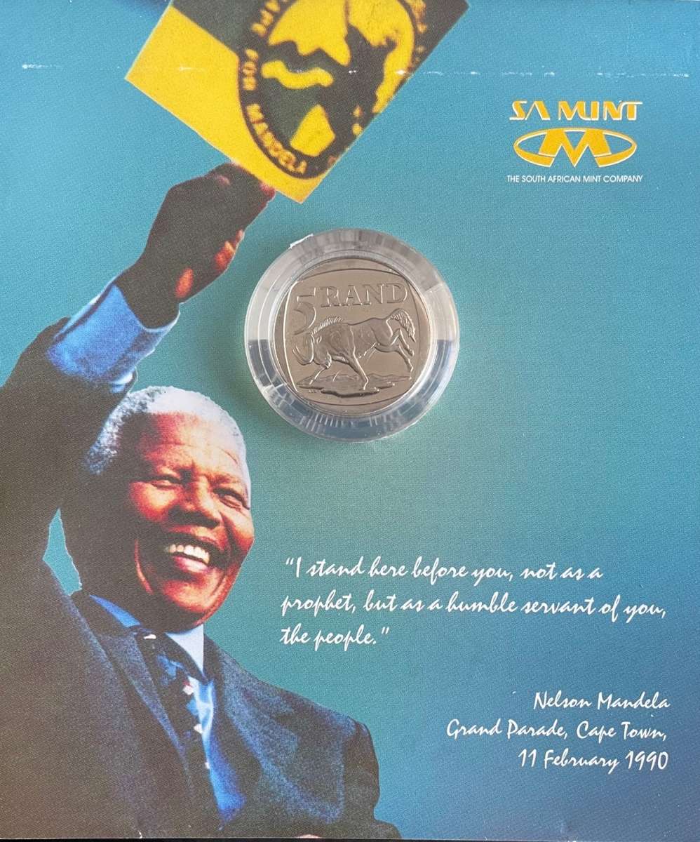 Nelson Mandela Proof R5 Coin issued in the year 2000 - Uncirculated