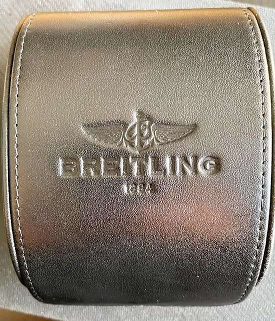 BREITLING WATCH BOX AND LEATHER POUCH
