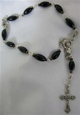 Ebony one decade car / automobile Rosary