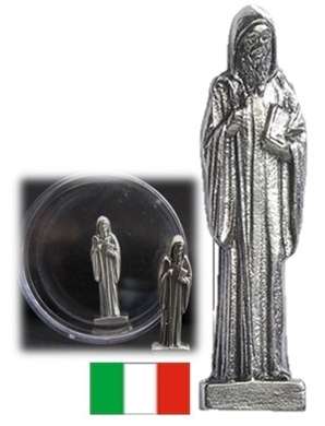 Catholic - St Benedict 2cm pocket / handbag statue