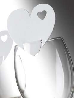 Weddings - Ivory/Cream Heart Place Cards