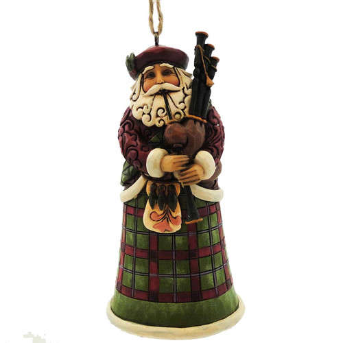 Jim Shore Christmas - Scottish Santa Hanging Ornament FREE SHIPPING