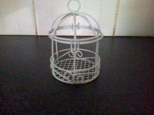 Mini White Bird Cages