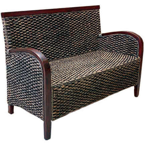 Stunning 2 Seater Mahogany & Weave Chair