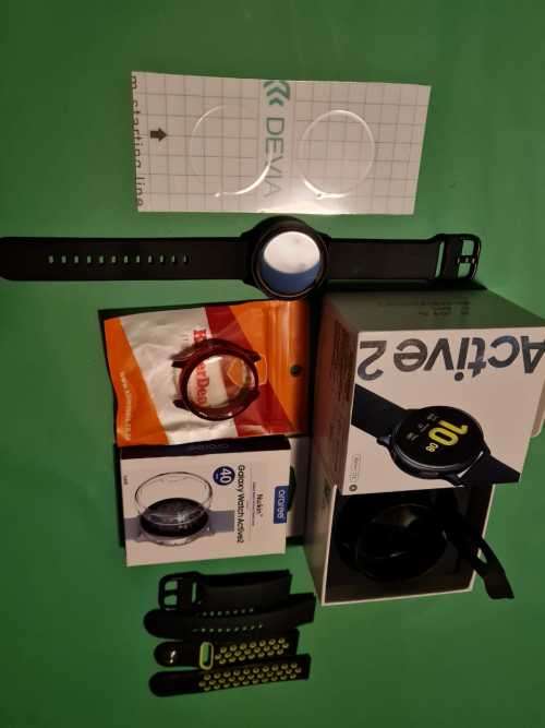 Sealed Samsung Active 2 40mm LTE & Bluetooth (E Sim) Aqua Black Aluminum - With lots of Extras