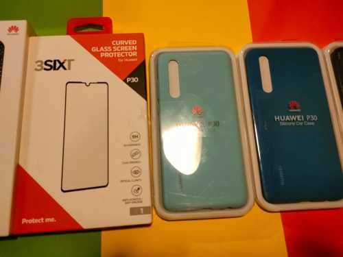 Huawei P30 Accessories Bulk Buy - 5 Covers and a Glass Protector - Sealed and New