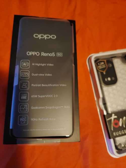 OPPO RENO5 5G - Galactic Silver 5G - 128Gb Mem & 8Gb Ram - With Extras and Skullcandy Sesh- DUAL SIM