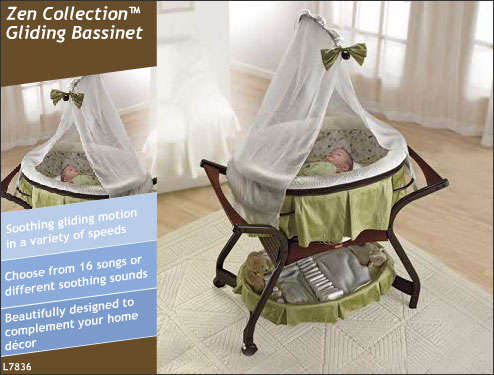 Fisher-Price Zen Collection Gliding Bassinet - FREE SHIPPING-Limited Price Promtion !!