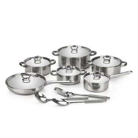 15 Piece Dolphin Stainless Steel Cookware Set
