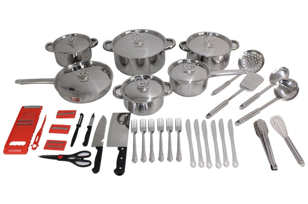 Dolphin - 40piece Stainless Steel Cookware Set