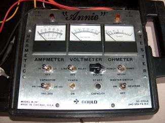 Gould "Annie" analyser for electric motors