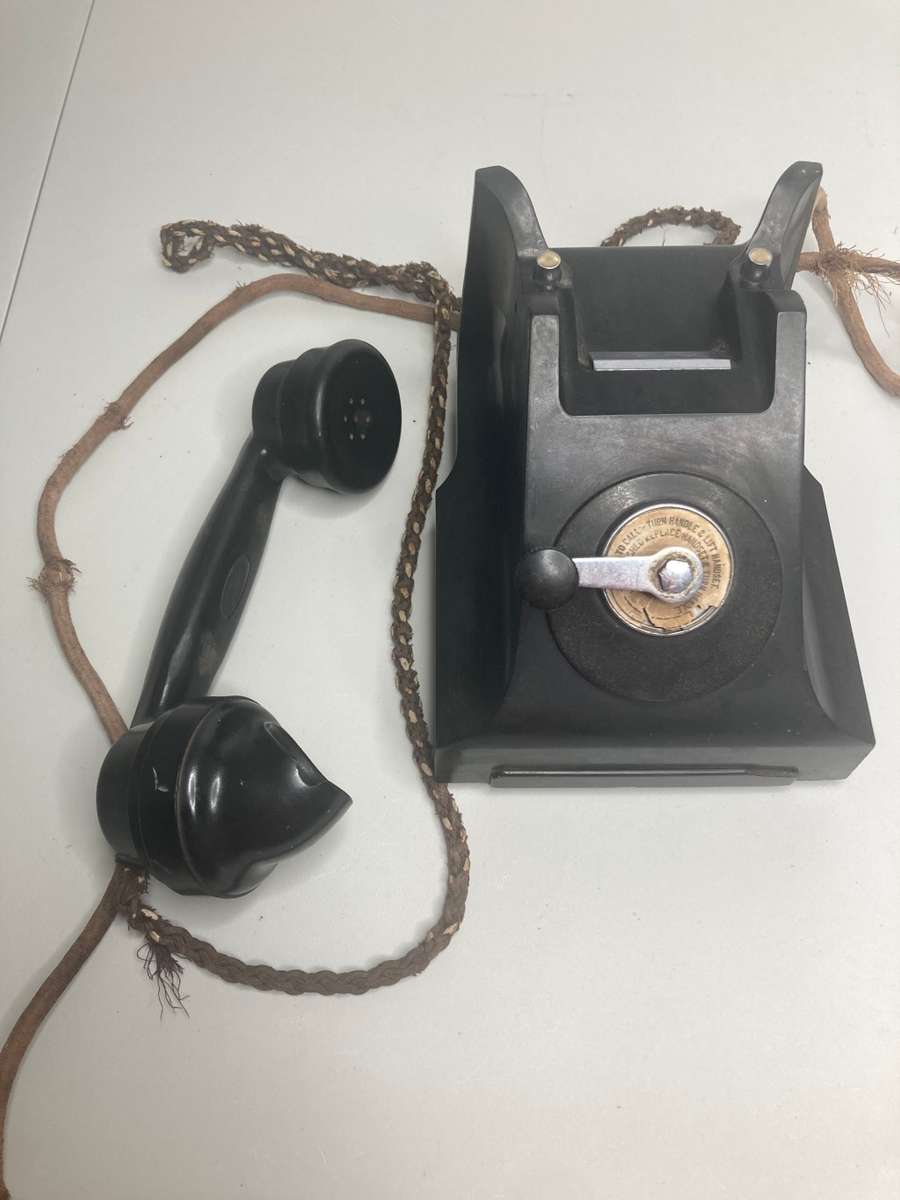 Antique collectable Old slinger  telephone Make Ericsson England