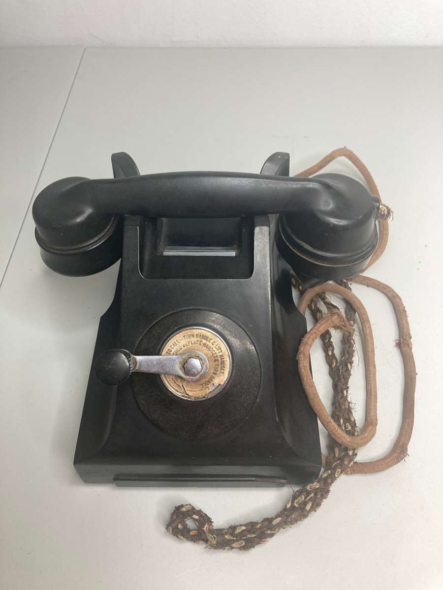 Antique collectable Old slinger  telephone Make Ericsson England