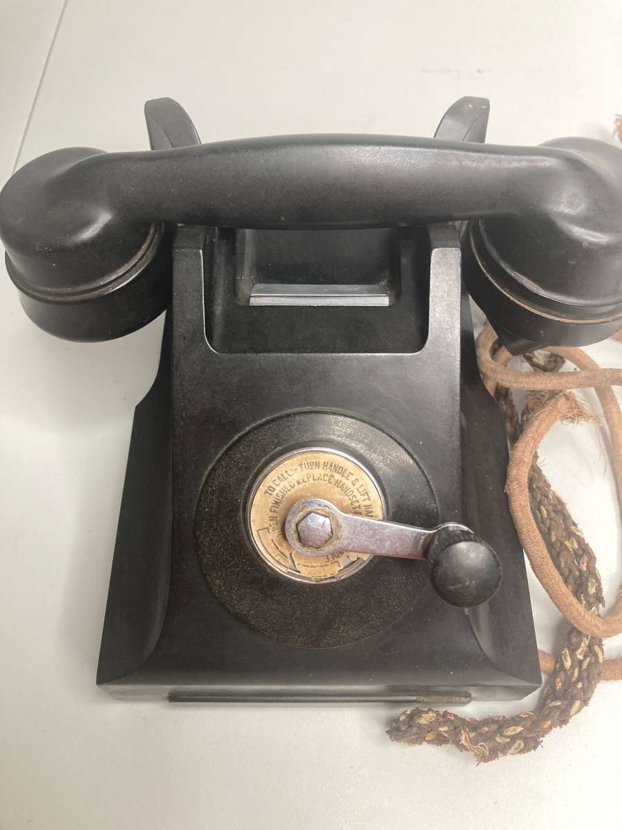 Antique collectable Old slinger  telephone Make Ericsson England
