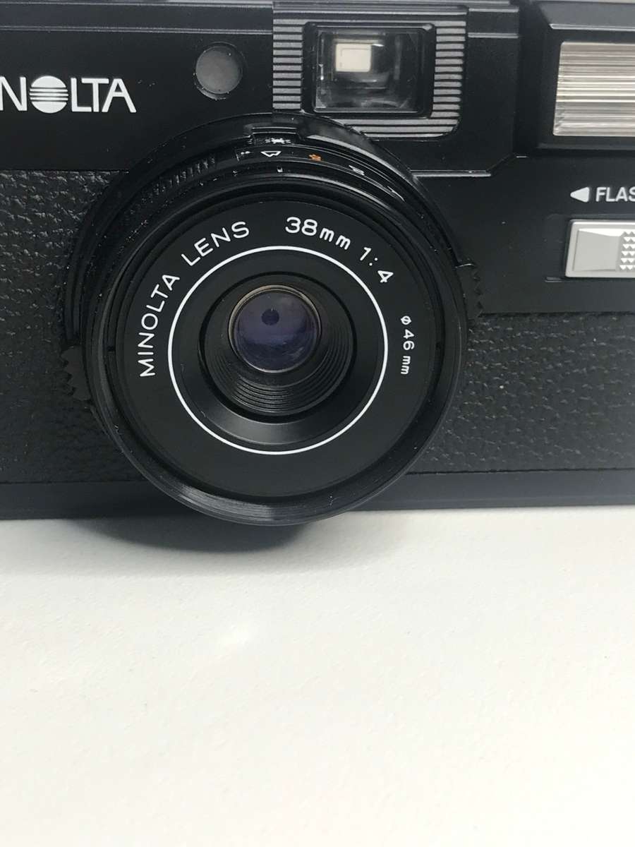 Minolta Hi Matic GF Film Camera Flash with Leather Case