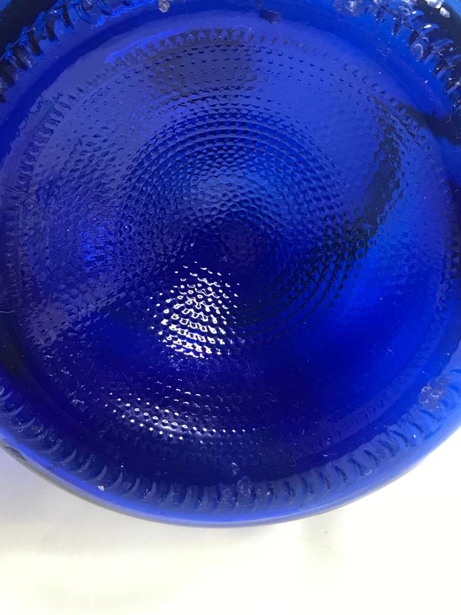 Cobalt Blue 2 Liter Wine Bottle Large no cork 35cm x 10cm