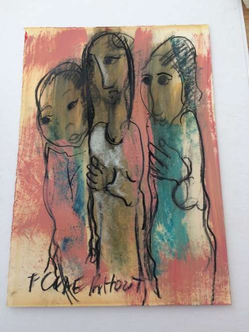 FM Claerhout painting 3 Figures