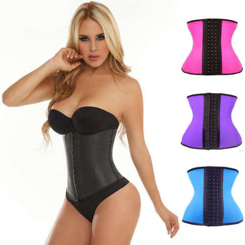 Sport Latex Waist Trainer Cincher Underbust Corset Body Shaper Shapewear