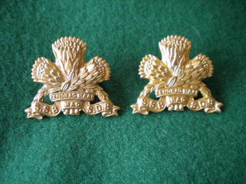 SOUTH AFRICA -  WWII - SPECIAL SERVICES BATTALION PAIR OF MESS DRESS COLLAR BADGES