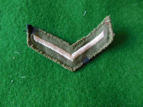 RHODESIA - BUSH WAR - LANCE CORPORAL COMBAT DRESS CLOTH RANK BADGE