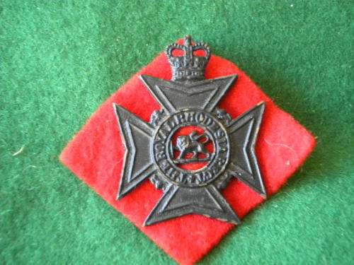 RHODESIA - PRE U.D.I. - ROYAL RHODESIA REGIMENT CAP BADGE Q/C
