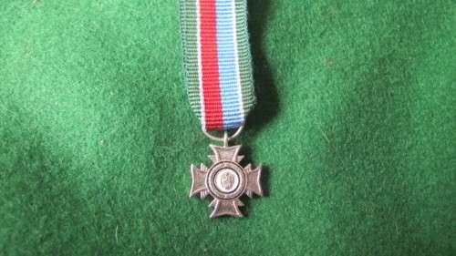 RHODESIA - BUSH WAR - MINIATURE MEDAL - SILVER CROSS OF RHODESIA MEDAL
