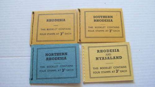 RHODESIA - 1 SHILLING EACH - 4 BOOKLETS 1963 - 1967 ALL MINT INTACT