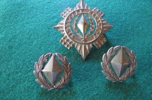 SOUTH  AFRICA - PRE WWII -  KIMBERLEY RIFLES CAP & COLLAR