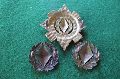 SOUTH  AFRICA - PRE WWII -  KIMBERLEY RIFLES CAP & COLLAR