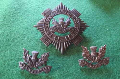 SOUTH  AFRICA - PRE & POST WWII - SOUTH AFRICA TRANSVAAL SCOTTISH 8TH INFANTRY  CAP & COLLARS