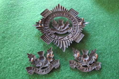 SOUTH  AFRICA - PRE & POST WWII - SOUTH AFRICA TRANSVAAL SCOTTISH 8TH INFANTRY  CAP & COLLARS