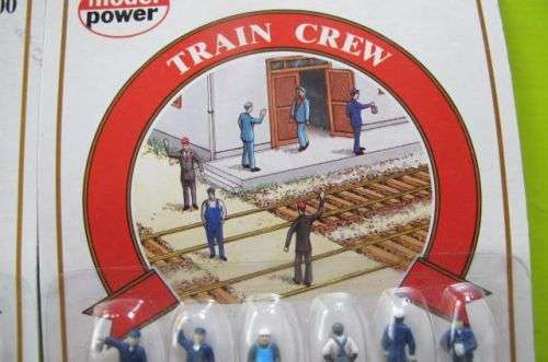 RAILROAD ITEM -  TRACK LAYING CREW AND TRAIN CREW UNOPENED PACKETS FOR HO