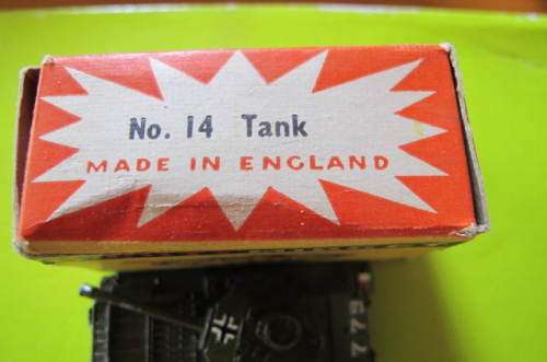 MODEL AUTOMOBILES - MIGHTY MIDGET -2 GERMAN TANKS - # 14  MADE IN ENGLAND- BOXED