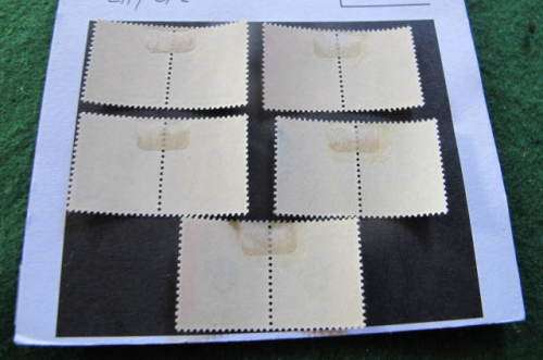 SOUTH AFRICA - S.A. 1948 - 1949 - SET OF 5 MINT HINGED  POSTAGE DUE PAIRS 1/2D / 1D / 2D / 3D / 6D