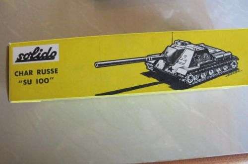 SOLIDO - NUMBER 208 - CHAR RUSSE `SU 100` TANK BOXED NEVER PLAYED