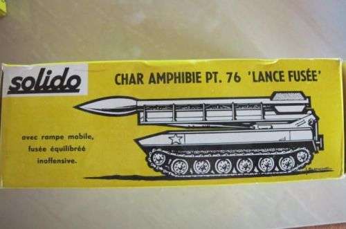 SOLIDO - NUMBER 218 - CHAR AMPHIBIE PT. 76 TANK BOXED NEVER PLAYED