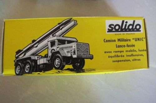 SOLIDO - NUMBER 201 -  CAMION- UNIC LANCE FUSEE TRUCK  BOXED NEVER PLAYED