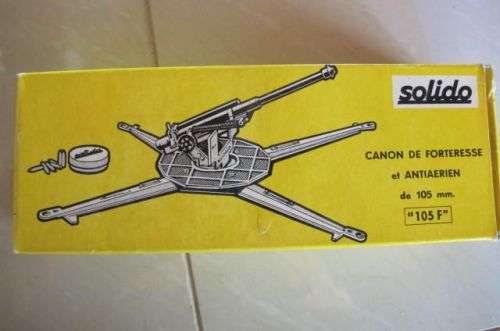 SOLIDO - NUMBER 204 -  CANON DE FORTERESSE ET ANTIAERIEN DE 105 MM  BOXED NEVER PLAYED