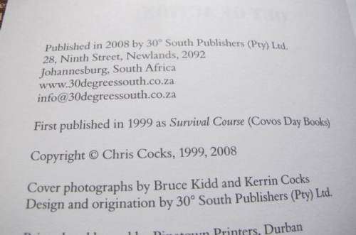 RHODESIA - OUT OF ACTION - CHRIS COCKS - HARDBACK EXCELLENT CONDITION