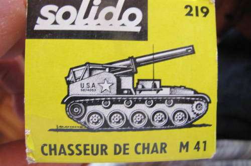 SOLIDO - NUMBER 219  - CHASSEUR DE CHAR M41 TANK BOXED NEVER PLAYED