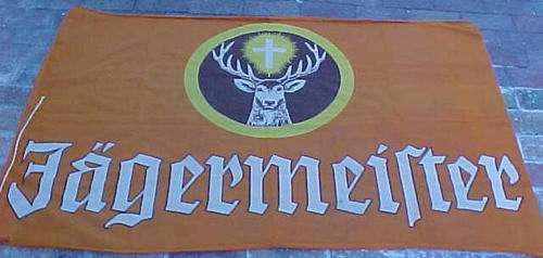 JAGERMEISTER - LARGE FLAG IN CLOTH SIZE 170 X 112 CMS